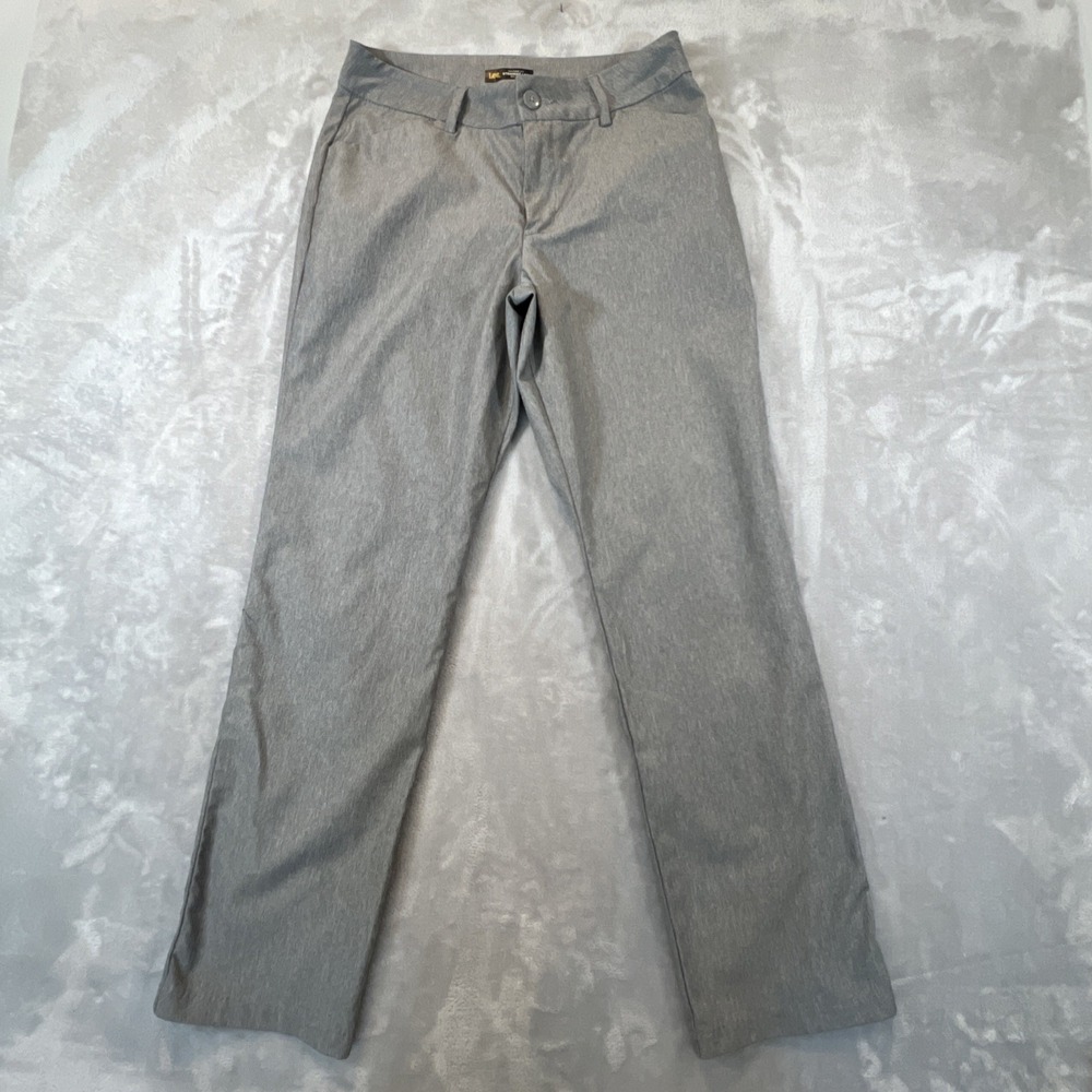 Lee Pants Straight‎ Leg Heathered Gray Relaxed Fit Womens Size 10M